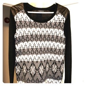 Black and White Knit Sweater